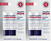 Aquaphor Lip Repair Stick, Moisturizing Lip Balm Pack, Relieves Dryness, 0.17 Oz Stick, (Pack of 4)