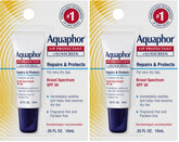 Aquaphor Lip Balm, Lip Repair, SPF 30 | Lip Protectant | 0.35 Oz Tube | Pack of 2
