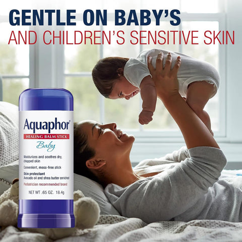 Aquaphor Skin Care Set with Avocado Oil and Shea Butter, Healing Balm Stick (0.65 Oz) + Baby Healing Balm Stick (0.65 Oz), Hypoallergenic and Soothes Dry, Chapped Skin