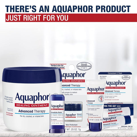 Aquaphor Skin Care Set with Avocado Oil and Shea Butter, Healing Balm Stick (0.65 Oz) + Baby Healing Balm Stick (0.65 Oz), Hypoallergenic and Soothes Dry, Chapped Skin