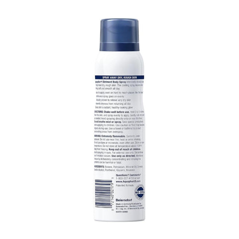Aquaphor Advanced Therapy Ointment Body Spray, Fragrance Free, Hypoallergenic, Spray Moisturizer for Dry Skin, Moisturizes and Heals Dry, Rough Skin, 3.7 Oz Can (Pack of 2)