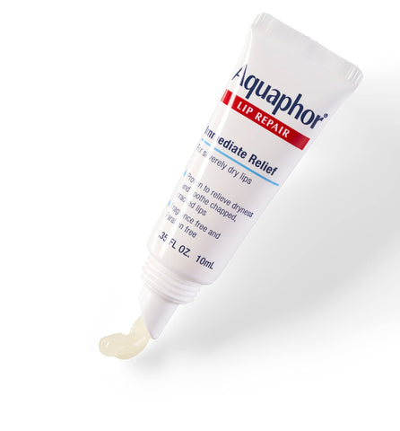 Aquaphor Lip Repair Ointment - Long-lasting Moisture to Soothe Dry Chapped Lips - .35 fl. oz. Tube,(Pack of 2)