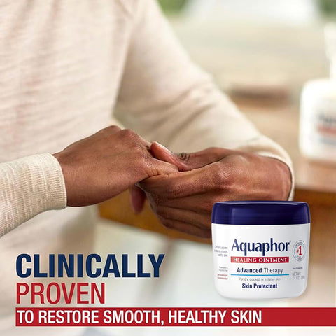 Aquaphor Advanced Therapy Healing Ointment Skin Protectant (14 Oz) + Healing Balm Stick with Avocado Oil and Shea Butter (0.65 Oz)