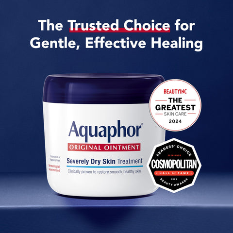 Aquaphor Healing Ointment, Advanced Therapy Skin Protectant, Multi-Purpose Healing Ointment and Body Moisturizer, For Dry, Cracked Skin, Minor Cuts and Burns, 14 Oz Jar