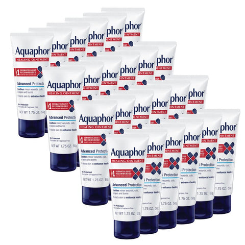 Aquaphor Healing Ointment - Travel Size Protectant for Cracked Skin - Dry Hands, Heels, Elbows, Lips, 1.75 Oz (Pack of 24) - Packaging May Vary