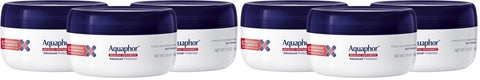 Aquaphor Healing Ointment - Skin Protectant for Dry Cracked Skin - Hands,Heels,Elbows - 2.8 oz Jar,(Pack of 6)