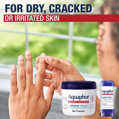 Aquaphor Advanced Therapy Healing Ointment Skin Protectant (14 Oz) + Healing Balm Stick with Avocado Oil and Shea Butter (0.65 Oz)